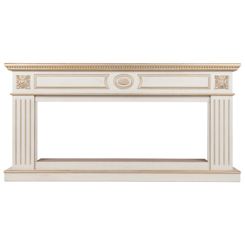 Портал каминный из МДФ RealFlame Siena 50 белый дуб с золотой патиной, под очаг Saphir 50