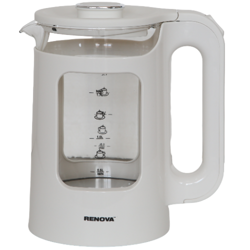 Электрочайник RENOVA KT17G-11W термостойко стекло