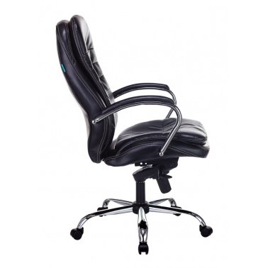 Кресло руководителя Бюрократ T-9950/Black черный кожа крестовина хром