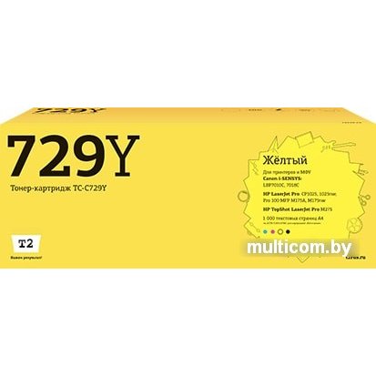 Картридж T2 CF212A (TC-H212) для HP LJ Pro 200 M251n/MFP M276n/276nw (1800 стр) желтый, с чипом