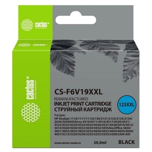 Картридж струйный Cactus CS-F6V19XXL черный (1000стр.) (20мл) для HP DeskJet 1110/1111/1112/2130