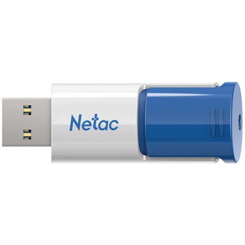 USB-флешка Netac U182 (NT03U182N-512G-30BL) 512Gb, USB3.0, сдвижной корпус, пластиковая бело-синяя