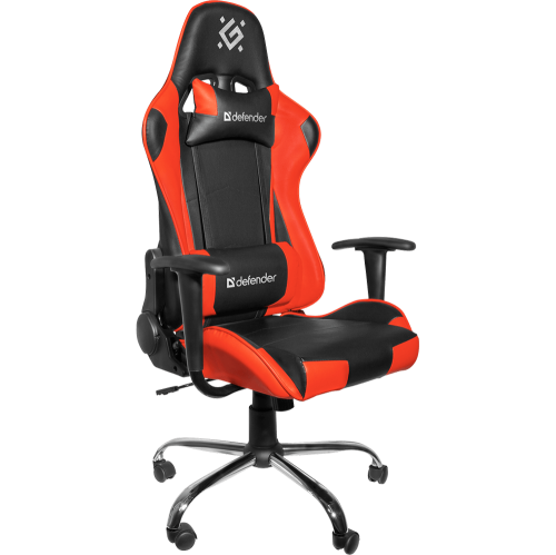 Кресло Defender Azgard (64358) полиуретан черный/красный