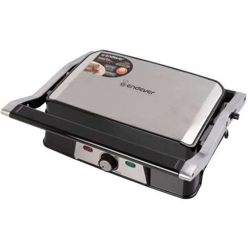 Электрический пресс-гриль ENDEVER Grillmaster 220, серебристый/черный