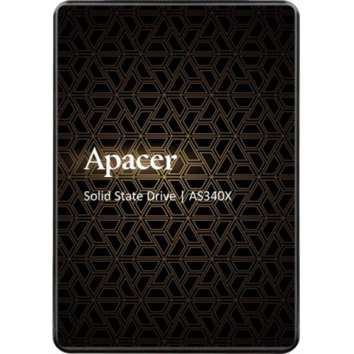 SSD Apacer PANTHER AS340 (AP120GAS340XC-1) 120Gb SATA 2.5" 7mm, R550/W520 Mb/s, IOPS 80K, MTBF 1,5M, 3D NAND, Retail