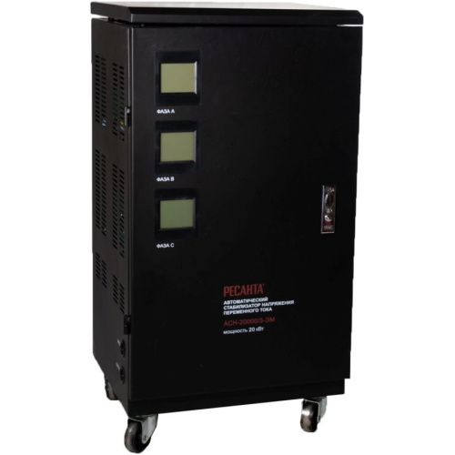 Стабилизатор напряжения Ресанта АСН-20000/3-ЭМ черный