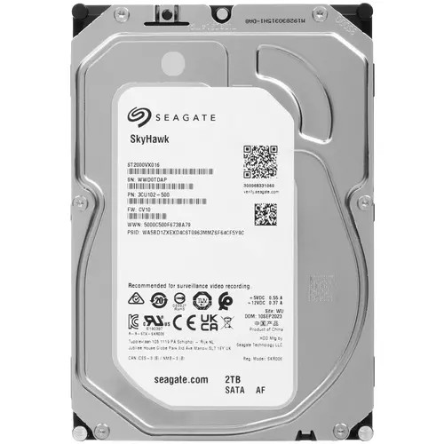 HDD Seagate SkyHawk ST2000VX016 SATA 2Tb 5400 rmp 6Gb/s 256Mb 1 year warranty (replacement ST2000VX008)