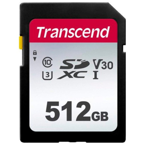 Карта памяти Transcend TS512GSDC300S SDXC 300S, 512GB UHS-I Class U3 V30