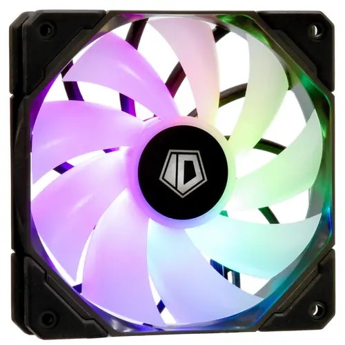 Вентилятор ID-COOLING TF-12025-Pro-ARGB Trio (3 in 1) 120x120x25мм (PWM, резиновые углы, ARGB, 500-1800об/мин) Box