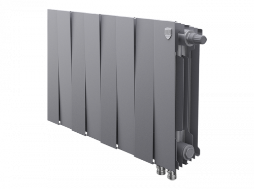 Биметаллический радиатор отопления  Royal Thermo Pianoforte 300 Vdr80 8 Секций Silver Satin