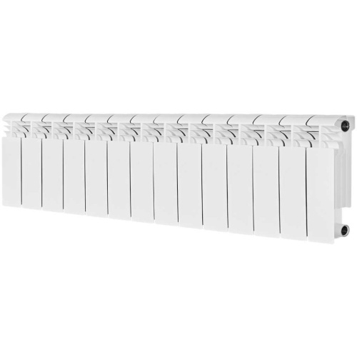 Биметаллический радиатор отопления Stout Vega 200 14 секций боковое подключение белый RAL 9016
