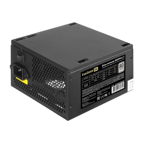 Блок питания ExeGate 800PPH-LT-OEM EX292152RUS-OEM 800W (ATX, APFC, КПД 82 (80 Plus), 12cm fan, 24pin)