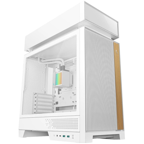 Корпус Deepcool CL6600 WH без БП, боковое окно (закаленное стекло), 360 СЖО и 2x120мм ARGB вентилятор снизу, белый, ATX