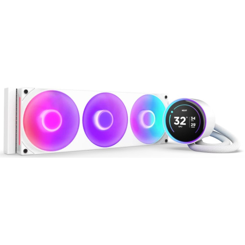 СВО NZXT Kraken Elite 360 RGB (RL-KR36E-W2) (270W, 360mm, LED temp., White, Fans 1xF360 Core Fan)