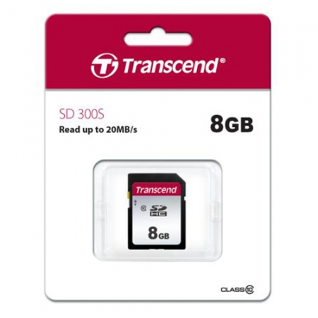 Карта памяти Transcend TS8GSDC300S SDHC 300S, 8GB UHS-I Class U1