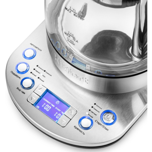 Чайник Kitfort KT-6116 нерж/черный