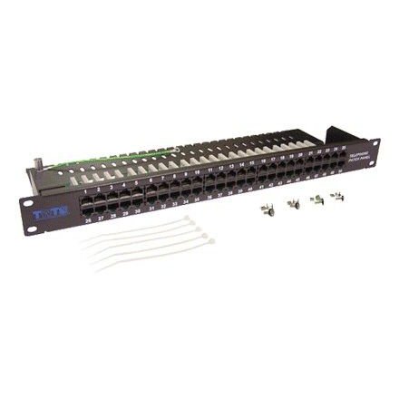 Патч-панель Lanmaster TWT-PP50TEL45 19" 1U 50xRJ45 UTP