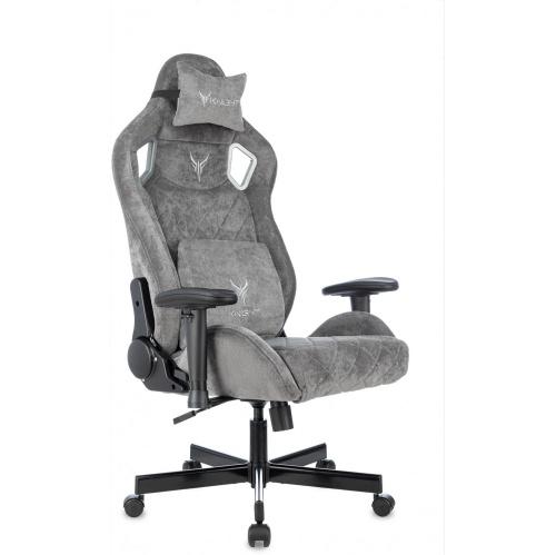 Кресло игровое Knight Outrider серый Light-19 крестов. металл