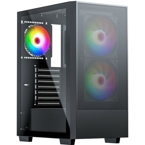 Корпус ACD Citadel 106 (AH-TC6GA-0000) ATX, Black, USB3.0*1, USB*2+HD audio,1*12cm ARGB rear+2*14cm ARGB front ,TG