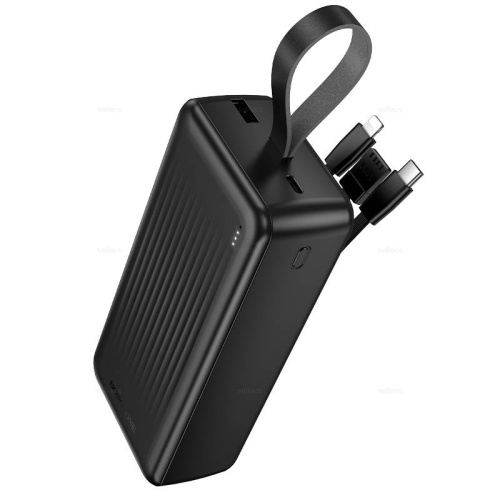 Аккумулятор внешний резервный BOROFONE BJ79B Clever power bank with 3 cables 30000mAh черный