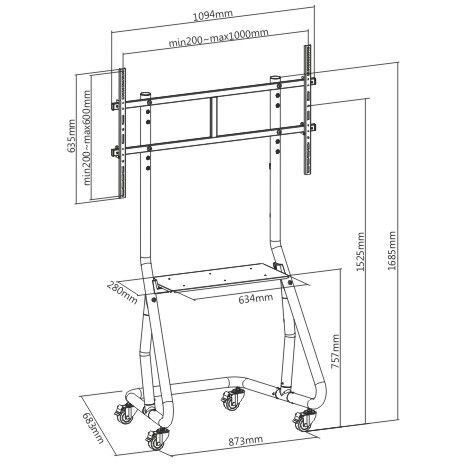 Подставка для телевизора Ultramounts UM 298 черный