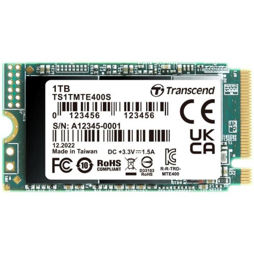 SSD 1TB Transcend MTE400S TS1TMTE400S, 3D TLC NAND, M.2 2242 ,PCI-E 4x R/W - 2000/1700 MB/s