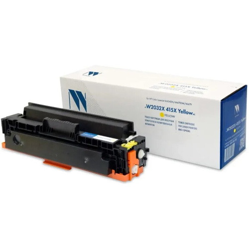 Тонер-картридж NV Print W2032X (NV-W2032X 415X Y) с чипом для HP Color LaserJet Pro M454dn/M479dw, №415X, Y, 6K, до версии 002_2247A