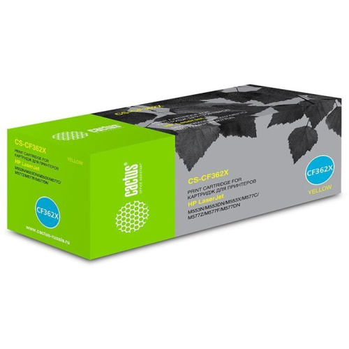 Тонер Картридж Cactus CS-CF362X желтый для HP CLJ M552dn/M553dn (9500стр.)