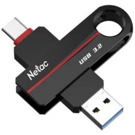 USB-флешка Netac US18 (NT03US18C-256G-32BK) USB3.2+TypeC Dual 256Gb