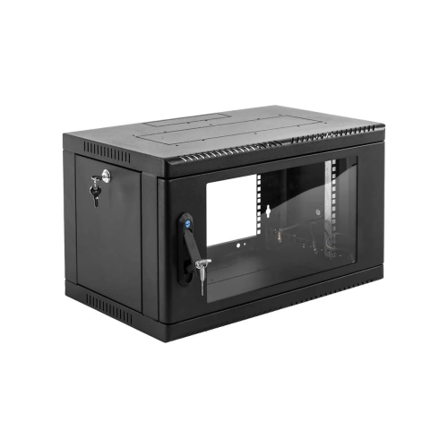 Шкаф коммутационный ЦМО ШРН-6.650-9005 настенный 6U 600x650мм черный