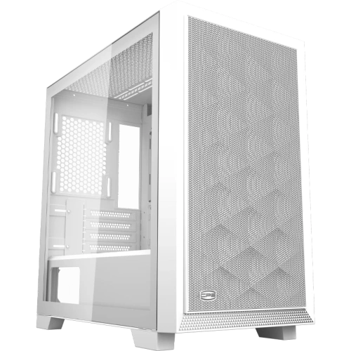 Корпус PcCooler C3D310 WH, без БП, Mini-Tower, TG, Mesh, no fans, 2xUSB-A 3.0, mATX, mITX White