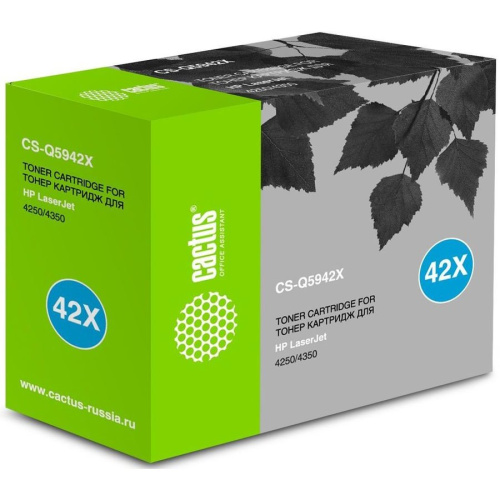 Тонер Картридж Cactus CS-Q5942X черный для HP 4250/4350(20000стр.)
