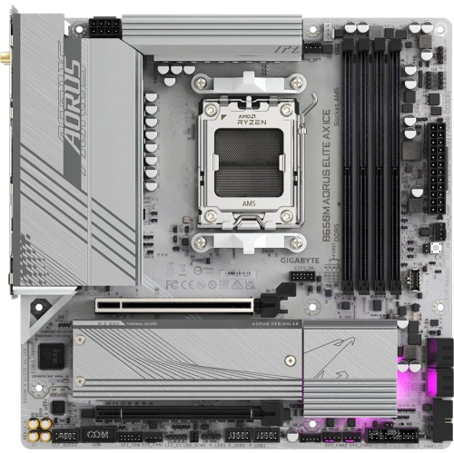 Материнская плата Gigabyte B650M Aorus Elite AX Ice