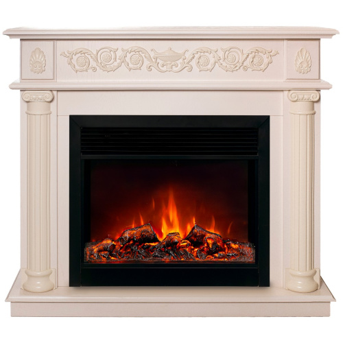 Электрокамин RealFlame Attica WT айвори с очагом Moonblaze Black