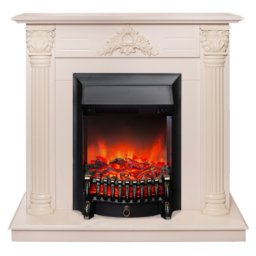 Электрокамин RealFlame Stefania WT айвори с очагом Fobos Lux Black