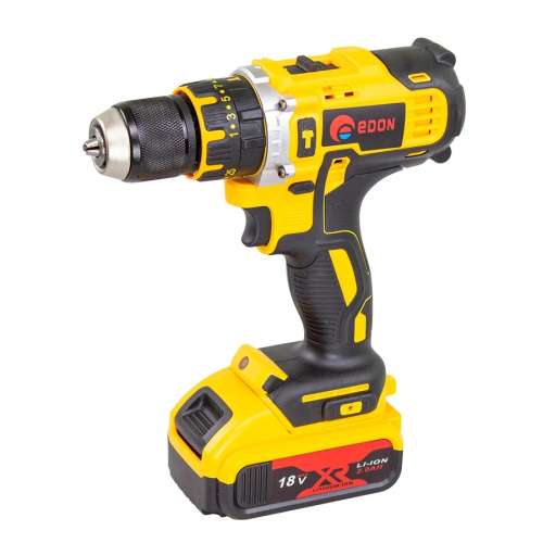 Дрель-шуруповерт EDON AD-18М желтый/черный 27684