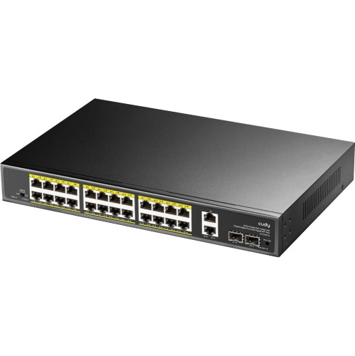 Коммутатор неуправляемый Cudy GS1026PS2 (L2) 26x1Гбит/с 2xКомбо(1000BASE-T/SFP) 2SFP 24PoE 300W