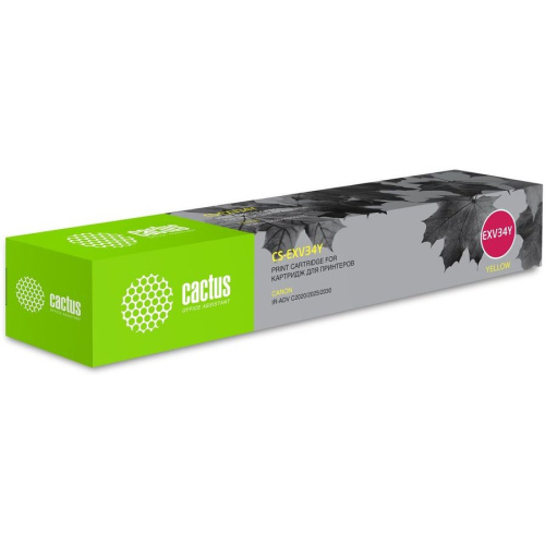 Тонер Картридж Cactus CS-EXV34Y желтый (19000стр.) для Canon IR Advance C2030L, C2030i, C2020L, C2020i, C2025i