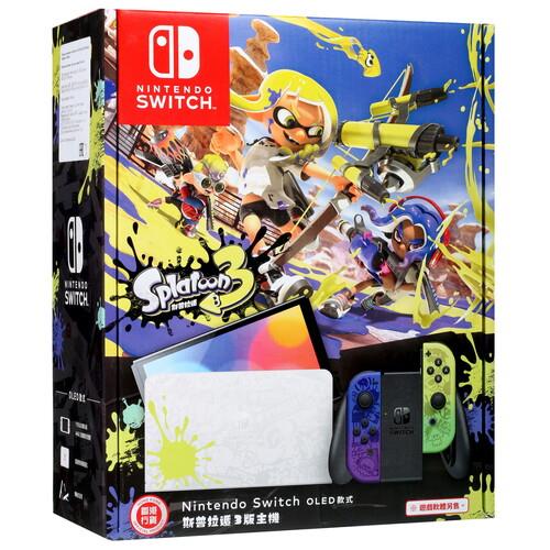 Игровая консоль Nintendo Switch OLED – Splatoon 3 Edition зеленый, фиолетовый