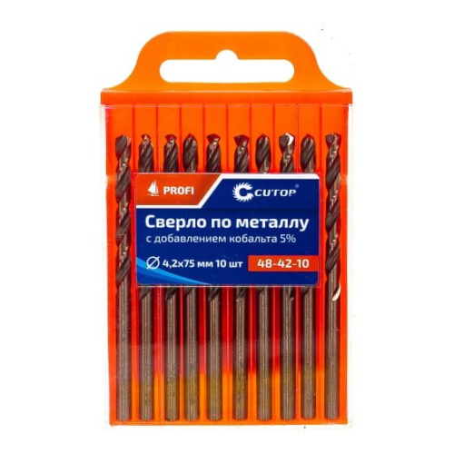 Сверла Cutop Profi (48-42-10) 4,2х75 по металлу 10 шт