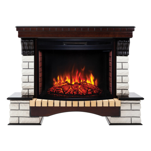 Электрокамин RealFlame Country 33/33W AO античный дуб с очагом Firespace 33 S IR