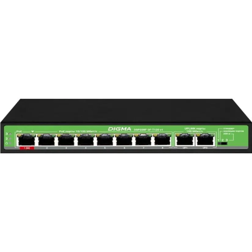 Коммутатор Digma DSP208F-2F-T120 V1