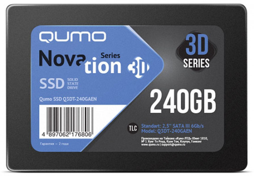 Накопитель SSD Qumo 240GB QM Novation Q3DT-240GAEN SATA3.0