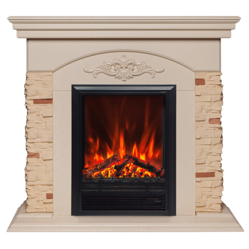 Электрокамин RealFlame Neapolis WT айвори с очагом Eugene