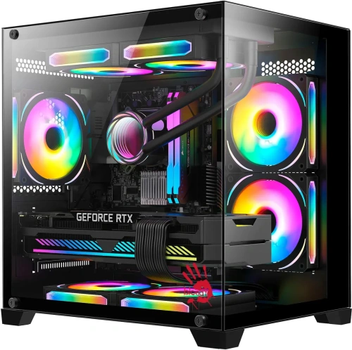 Корпус BLOODY BD-CC105 (BD-CC105-BK) mATX, Midi-Tower, без БП, черный
