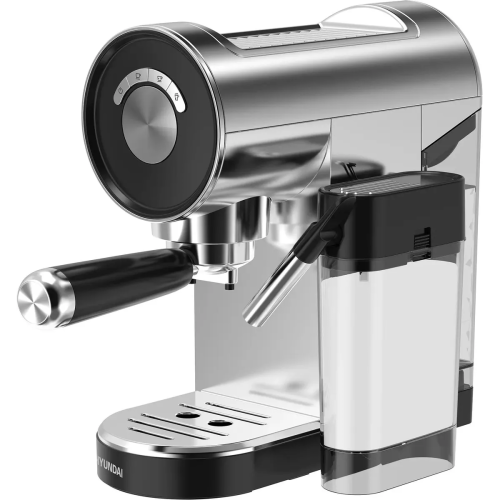 Кофеварка рожковая Hyundai HEM-4305 серебристый/черный 1350Вт