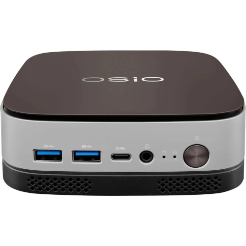 Неттоп OSIO BaseLine B51i-012 Intel Core i3 1215U, DDR4 16ГБ, 512ГБ(SSD), Intel UHD Graphics, Windows 11 Pro, коричневый и серебристый