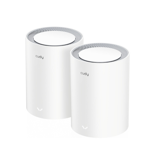 Mesh-система Cudy M3000(2-Pack) V2 2,5-гигабитная Wi-Fi 6 AX3000, 2,4/5ГГц, до 2976Мбит/с, LAN 1x1Гбит/с