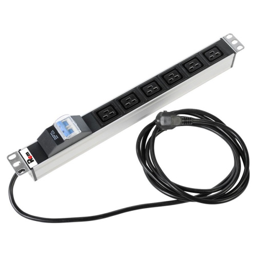 Блок распределения питания Remade R-16-6C19-A-440-3 гор.размещ. 6xC19 базовые 16A Schuko 3м