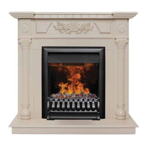 Электрокамин RealFlame Dacota WT белый дуб с очагом 3D Oregan